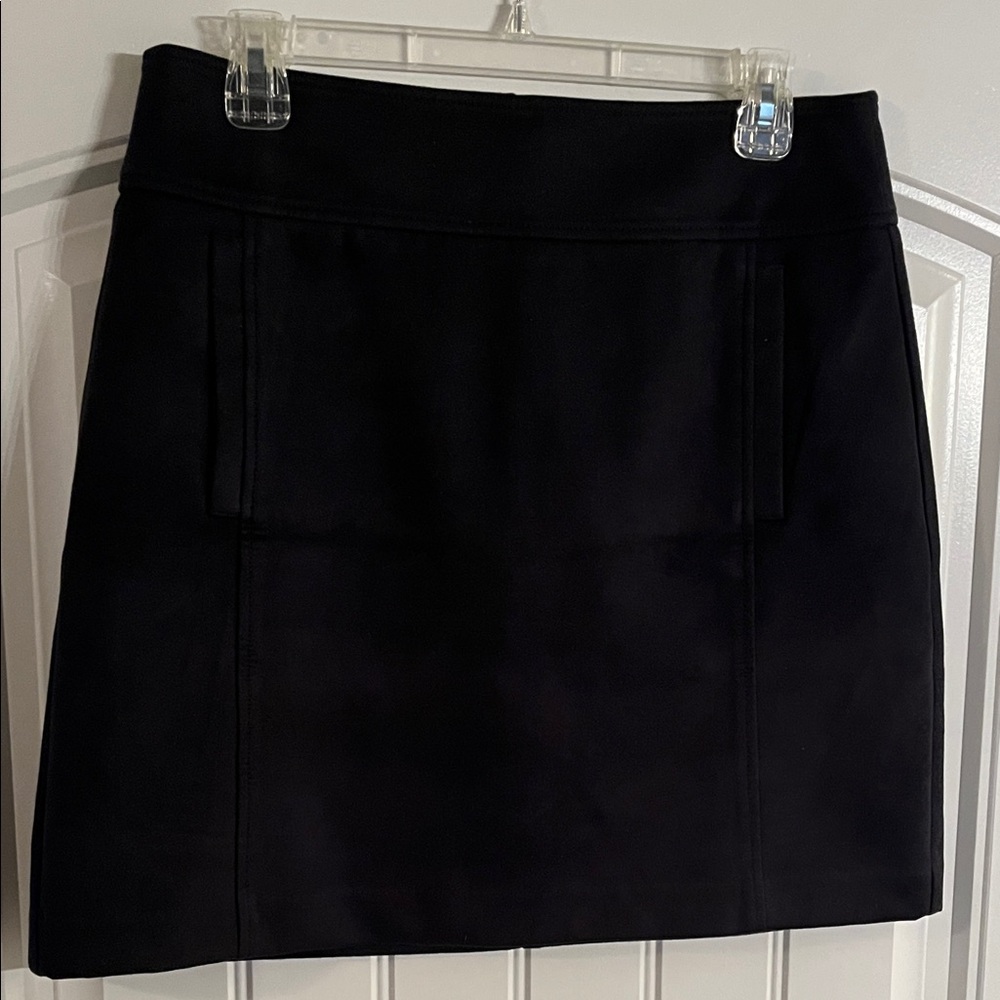 Classic Navy Suede Women's Skirt